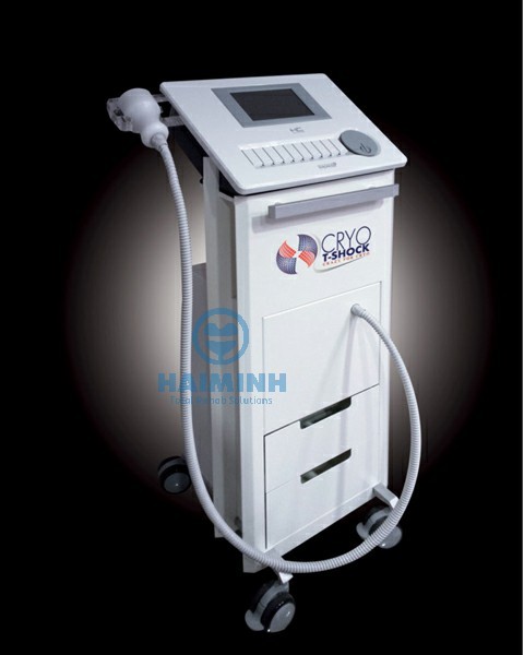 Máy điều trị nhiệt nóng lạnh kêt hợp với đèn cảnh báo chế độ nóng/ lạnh trên đầu phát